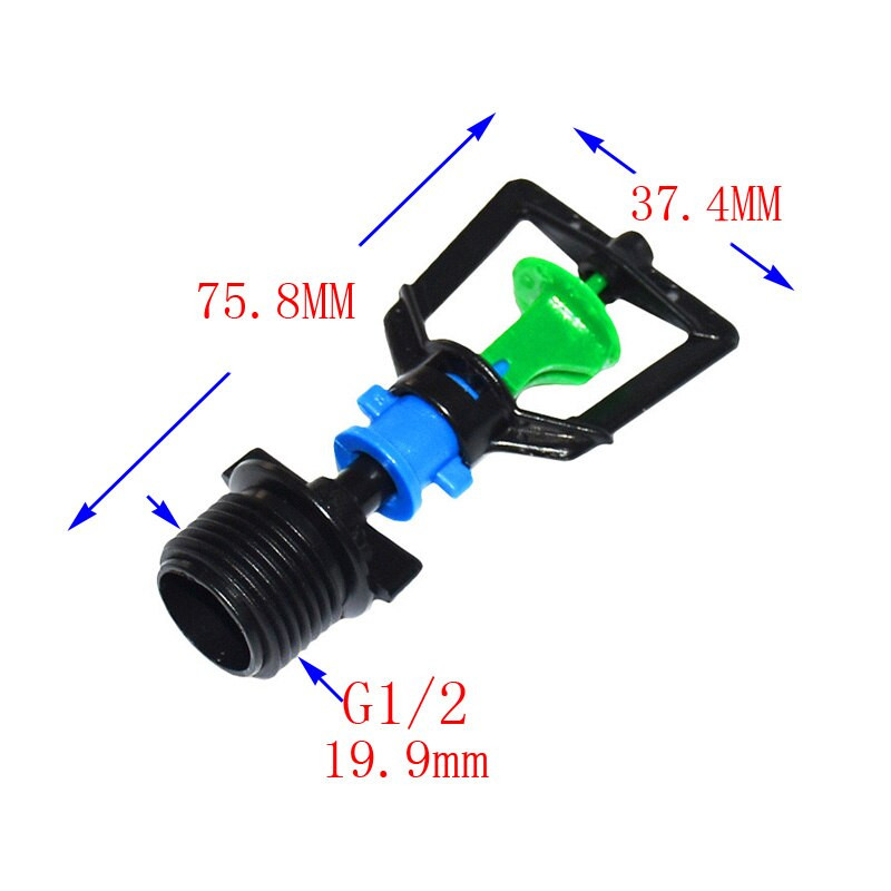 wxrwxy Rotate 1/2 ακροφύσιο άρδευσης μπεκ ψεκασμού ψεκαστήρες κήπου Αυτόματο ψεκαστήρα κήπου άρδευση LAWN 5 τμχ