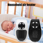 500 W LED ekrano keraminis šildytuvas su nuotolinio valdymo pulteliu 220 V elektrinis stalinis šildytuvas Mažas galios šildytuvas Saugus nešiojamas biure