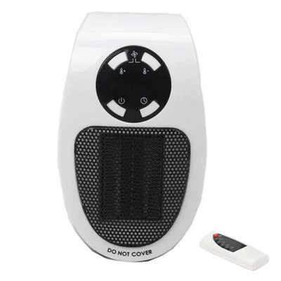 500 W LED ekrano keraminis šildytuvas su nuotolinio valdymo pulteliu 220 V elektrinis stalinis šildytuvas Mažas galios šildytuvas Saugus nešiojamas biure