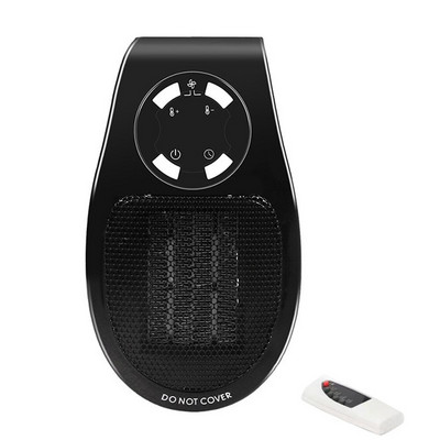 500 W LED ekrano keraminis šildytuvas su nuotolinio valdymo pulteliu 220 V elektrinis stalinis šildytuvas Mažas galios šildytuvas Saugus nešiojamas biure