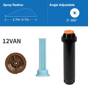 NuoNuoWell 1/2" Θηλυκός βιδωτής αναδυόμενος ψεκαστήρας Εσωτερικό σπείρωμα 360 μοιρών Ρύθμιση ακροφυσίου ψεκασμού σκέδασης Κήπος/άρδευση γκαζόν