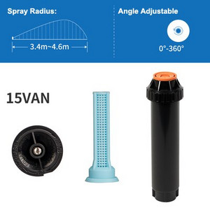 NuoNuoWell 1/2" Θηλυκός βιδωτής αναδυόμενος ψεκαστήρας Εσωτερικό σπείρωμα 360 μοιρών Ρύθμιση ακροφυσίου ψεκασμού σκέδασης Κήπος/άρδευση γκαζόν
