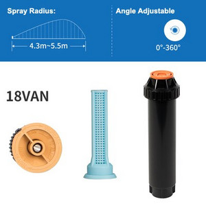 NuoNuoWell 1/2" Θηλυκός βιδωτής αναδυόμενος ψεκαστήρας Εσωτερικό σπείρωμα 360 μοιρών Ρύθμιση ακροφυσίου ψεκασμού σκέδασης Κήπος/άρδευση γκαζόν