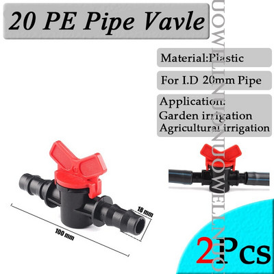 2 τεμ. 20mm Πότισμα κήπου Συνδέσεις σωλήνων PE Πλαστικό αγκαθωτό μπλουζάκι με αγκώνα ίσιες αρθρώσεις Γεωργικός προσαρμογέας σωλήνα άρδευσης μικρού