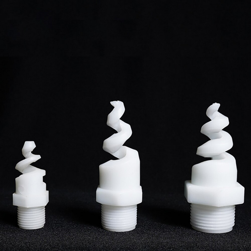 Hot Sell 5 τμχ Spiral ακροφύσιο PP Ψεκαστήρας ομίχλης ποτίσματος για σύστημα ψύξης Hot Selling 3/8" 1/2" 3/4" bspt