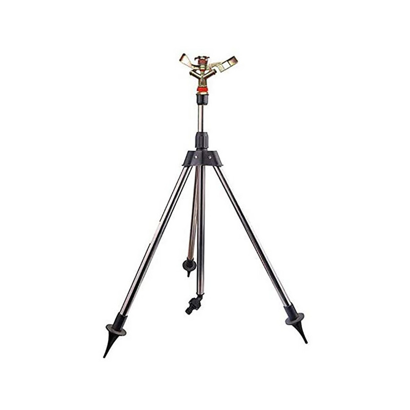 Σύστημα ποτίσματος κήπου από ανοξείδωτο χάλυβα Tripod Impact Sprinkler Garden Kit for Farmland Plant Flower Irigation System 360 μοιρών