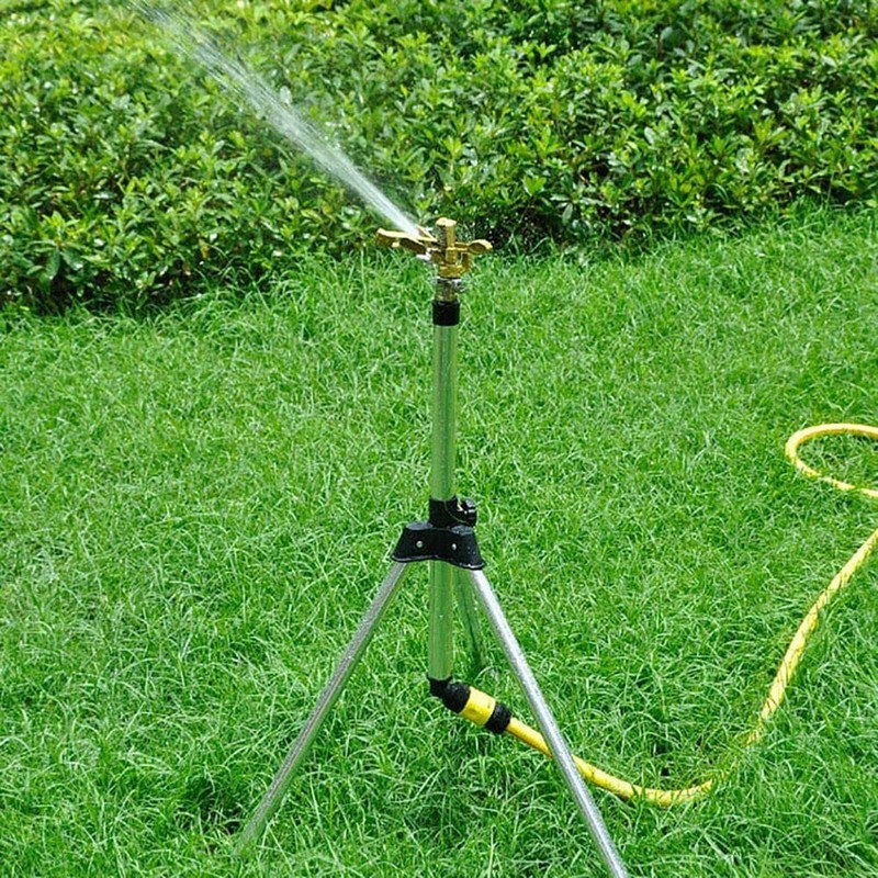 Σύστημα ποτίσματος κήπου από ανοξείδωτο χάλυβα Tripod Impact Sprinkler Garden Kit for Farmland Plant Flower Irigation System 360 μοιρών