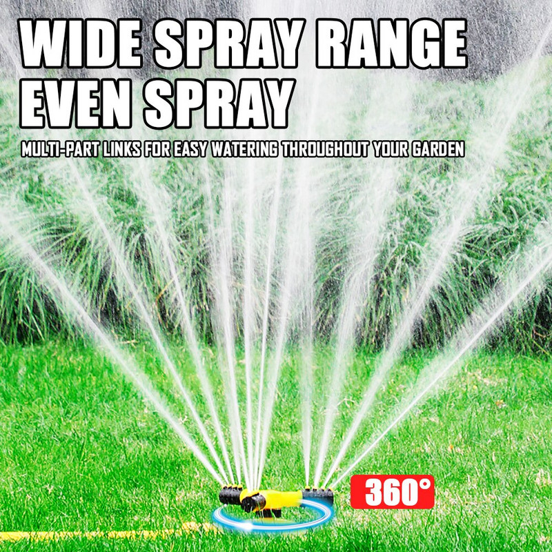 Περιστρεφόμενο 360 μοιρών κάλυψη μεγάλης περιοχής Ψεκαστήρας νερού Yard Jet Sprinkler System Αυτόματο Ψεκαστήρας άρδευσης γκαζόν κήπου