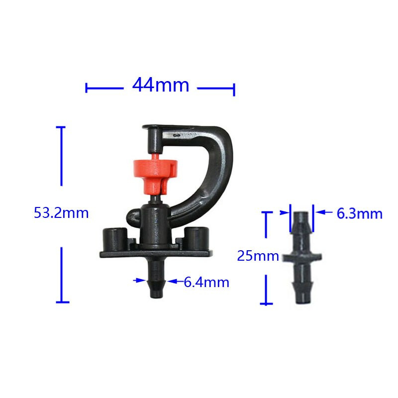 20 τεμ. Περιστρεφόμενοι ψεκαστήρες διάθλασης τύπου G 360 μοιρών Ακροφύσιο ψεκασμού εξοικονόμησης νερού Refract με βύσμα 1/4