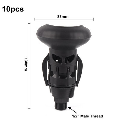 1-10 τεμ. Περιστρεφόμενος ψεκαστήρας 180 μοιρών 1/2" Ακροφύσιο αρσενικού νήματος κήπου Ακροφύσιο άρδευσης γκαζόν