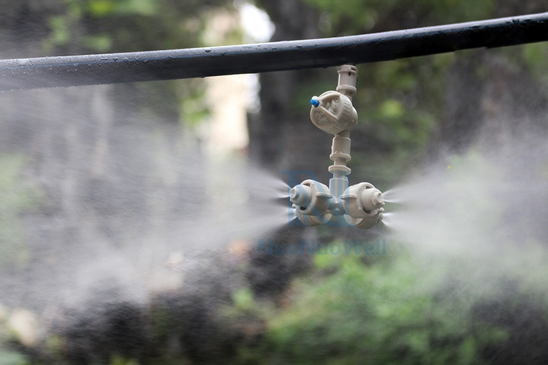NuoNuoWell Θερμοκηπίου Cross Mist Nozzle Fogger sprinkler with Antidrip Hanging Sprayer Σύστημα ψύξης άρδευσης 10 τμχ