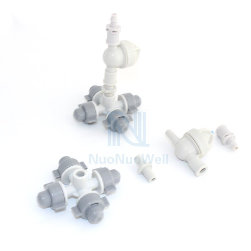 NuoNuoWell Θερμοκηπίου Cross Mist Nozzle Fogger sprinkler with Antidrip Hanging Sprayer Σύστημα ψύξης άρδευσης 10 τμχ