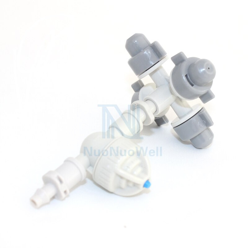 NuoNuoWell Θερμοκηπίου Cross Mist Nozzle Fogger sprinkler with Antidrip Hanging Sprayer Σύστημα ψύξης άρδευσης 10 τμχ