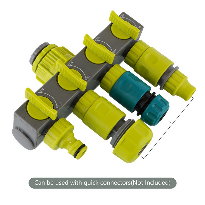 Διαχωριστές εύκαμπτων σωλήνων κήπου 4 κατευθύνσεων Εκτροπέας βρύσης Σύνδεσμος σωλήνας βρύσης Σωλήνας σωλήνας ποτίσματος Εξωτερική βρύση Καταιονιστικό Συστήματα άρδευσης