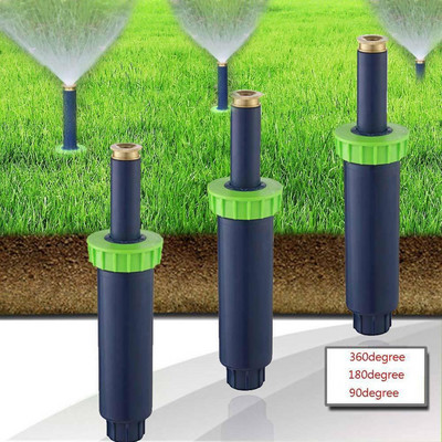 Garden Yard Lawn Plant Irigation Sprinkler Head Watering Misting Spray Nozzle 3 Different Angle Automatic Retractable