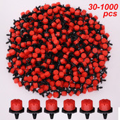 30-1000PCS 4/7mm Ακροφύσιο άρδευσης κήπου Ρυθμιζόμενος σταλάκτης 1/4`` Barb Sprinkler Emitter Drip Μπαλκόνι Θερμοκήπιο Πότισμα Σπρέι