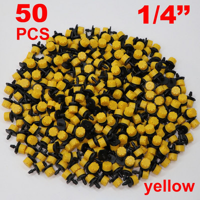 30-1000PCS 4/7mm Ακροφύσιο άρδευσης κήπου Ρυθμιζόμενος σταλάκτης 1/4`` Barb Sprinkler Emitter Drip Μπαλκόνι Θερμοκήπιο Πότισμα Σπρέι
