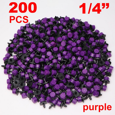 30-1000PCS 4/7mm Ακροφύσιο άρδευσης κήπου Ρυθμιζόμενος σταλάκτης 1/4`` Barb Sprinkler Emitter Drip Μπαλκόνι Θερμοκήπιο Πότισμα Σπρέι