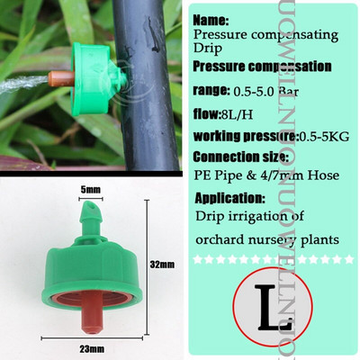 50 τμχ Σταγονοπομποί Garden Drip Irrigation Sprinkler Nozzle Πότισμα PC Drippers Gardening Micro Watering Mini sprinklers