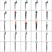 Ρυθμιζόμενη άρδευση με ψεκασμό περιστρεφόμενη διάθλαση σταλάκτη Εισαγωγή Ground Garden Watering Vortex Sprinkler Connector 1/4" Εύκαμπτος σωλήνας