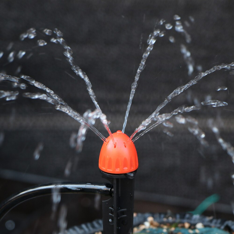 Ρυθμιζόμενη άρδευση με ψεκασμό περιστρεφόμενη διάθλαση σταλάκτη Εισαγωγή Ground Garden Watering Vortex Sprinkler Connector 1/4" Εύκαμπτος σωλήνας