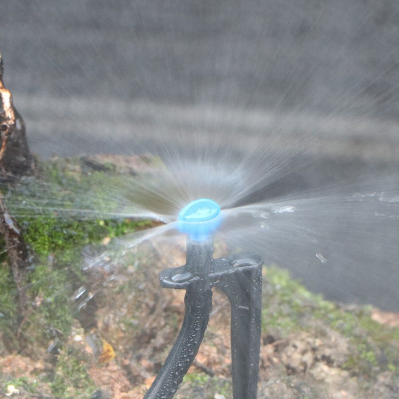 Ρυθμιζόμενη άρδευση με ψεκασμό περιστρεφόμενη διάθλαση σταλάκτη Εισαγωγή Ground Garden Watering Vortex Sprinkler Connector 1/4" Εύκαμπτος σωλήνας