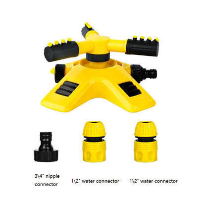 Περιστρεφόμενος ψεκαστήρας κήπου 360 μοιρών Αυτόματος ψεκαστήρας νερού κάλυψης μεγάλης περιοχής για ψεκαστήρες με πιστόλι νερού γκαζόν Farm