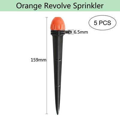 Ρυθμιζόμενο πότισμα πορτοκαλί ακροφύσιο ψεκασμού Dripper Sprinkler Garden Water Fog Misting Σύστημα ψύξης για Πότισμα φυτών κηπουρικής