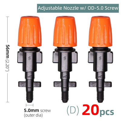 Πότισμα κήπου 1/4`` 3/8`` Nozzle Drippers Sprayer Misting Ψεκαστήρες Atomizing Sprinklers Σύστημα άρδευσης σταγόνων Εφαρμογή με συνδετήρες