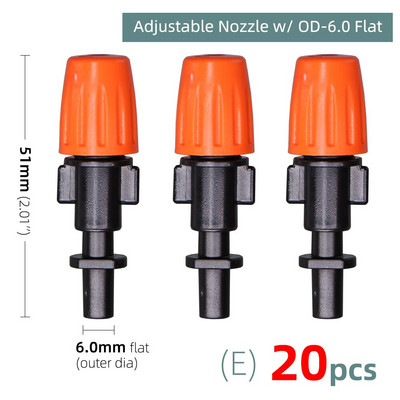 Πότισμα κήπου 1/4`` 3/8`` Nozzle Drippers Sprayer Misting Ψεκαστήρες Atomizing Sprinklers Σύστημα άρδευσης σταγόνων Εφαρμογή με συνδετήρες