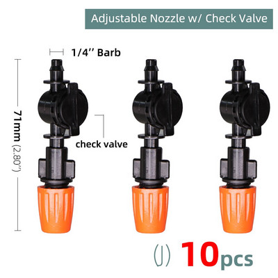 Πότισμα κήπου 1/4`` 3/8`` Nozzle Drippers Sprayer Misting Ψεκαστήρες Atomizing Sprinklers Σύστημα άρδευσης σταγόνων Εφαρμογή με συνδετήρες