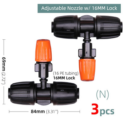 Πότισμα κήπου 1/4`` 3/8`` Nozzle Drippers Sprayer Misting Ψεκαστήρες Atomizing Sprinklers Σύστημα άρδευσης σταγόνων Εφαρμογή με συνδετήρες