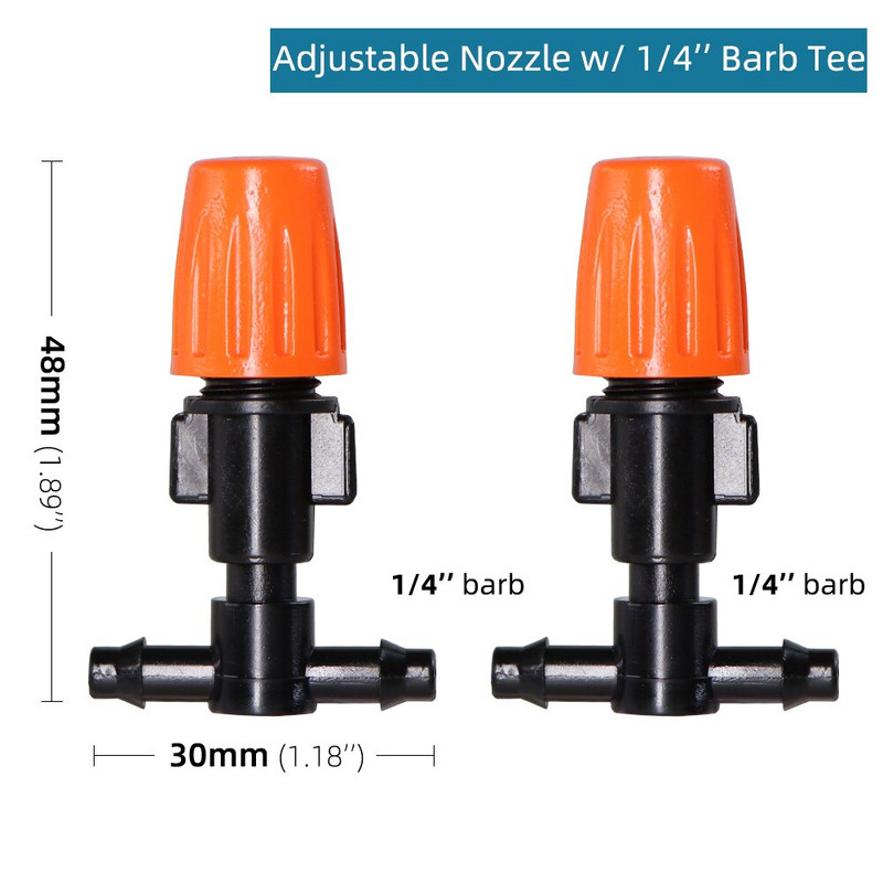 Πότισμα κήπου 1/4`` 3/8`` Nozzle Drippers Sprayer Misting Ψεκαστήρες Atomizing Sprinklers Σύστημα άρδευσης σταγόνων Εφαρμογή με συνδετήρες