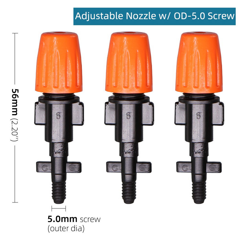 Πότισμα κήπου 1/4`` 3/8`` Nozzle Drippers Sprayer Misting Ψεκαστήρες Atomizing Sprinklers Σύστημα άρδευσης σταγόνων Εφαρμογή με συνδετήρες