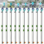 MUCIAKIE 10-30PCS Ρυθμιζόμενη γωνία 60/90/180/270/360 Μοίρες 50cm 100cm 4/7mm Εύκαμπτος σωλήνας 50cm Filberglass Garden Sprinklers Nozzle