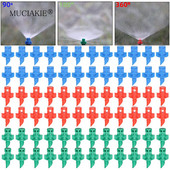 MUCIAKIE 100PCS 90 180 360 Degree Refraction Nozzle Sprinkler Head Thread Connection Garden irigation sprayer for Greenhouse