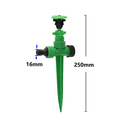Περιστρεφόμενοι ψεκαστήρες 360 μοιρών Ακροφύσια ρολού διπλής εξόδου 1/2" Αρσενικό νήμα Garden Agriculture Irrigation sprinklers
