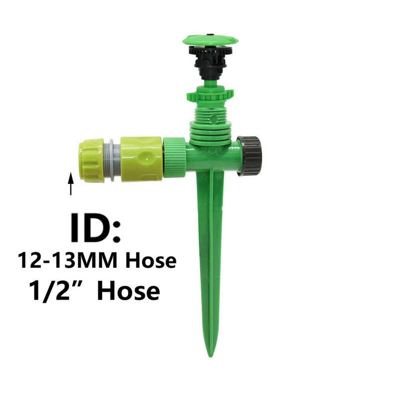 Περιστρεφόμενοι ψεκαστήρες 360 μοιρών Ακροφύσια ρολού διπλής εξόδου 1/2" Αρσενικό νήμα Garden Agriculture Irrigation sprinklers