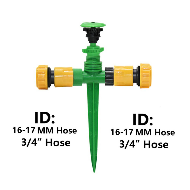 Περιστρεφόμενοι ψεκαστήρες 360 μοιρών Ακροφύσια ρολού διπλής εξόδου 1/2" Αρσενικό νήμα Garden Agriculture Irrigation sprinklers