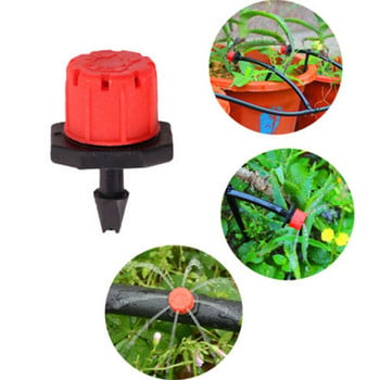 100 τμχ/σετ Ψεκαστήρας Κήπος Irrigation Micro Flow Drip Head Irrigation Sprinklers Ρυθμιζόμενη κεφαλή νερού Dripper