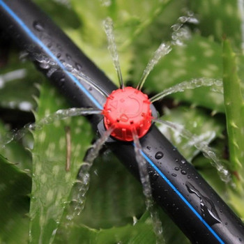 100 τμχ/σετ Ψεκαστήρας Κήπος Irrigation Micro Flow Drip Head Irrigation Sprinklers Ρυθμιζόμενη κεφαλή νερού Dripper