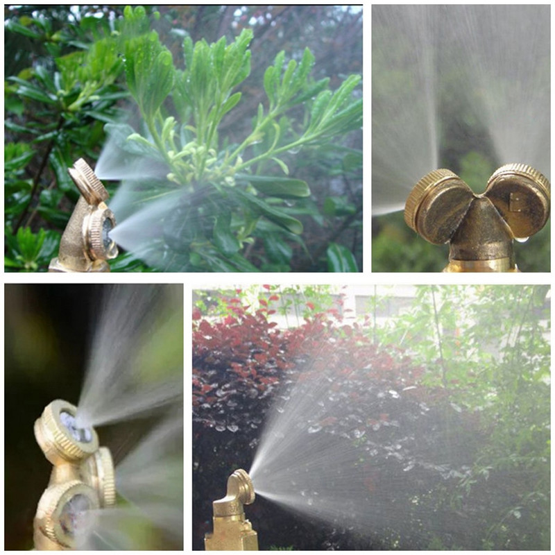 2PC Brass 1/2" (20mm) Αρσενικό 14mm Θηλυκό ακροφύσιο νήματος άρδευσης ομίχλης καταιονισμού φυτών Αυλή κήπου Ακροφύσιο ποτίσματος Χάλκινος ψεκαστήρας