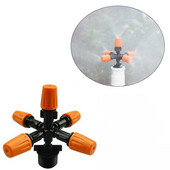 1 τεμ. Αυτόματοι ψεκαστήρες θερμοκηπίου Grass Lawn Watering Περιστρεφόμενος ταλαντευόμενος ψεκαστήρας 5 ακροφύσια Ρυθμιζόμενοι ψεκαστήρες κήπου