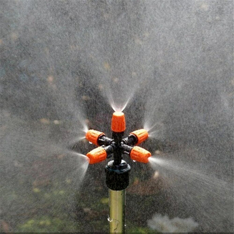 1 τεμ. Αυτόματοι ψεκαστήρες θερμοκηπίου Grass Lawn Watering Περιστρεφόμενος ταλαντευόμενος ψεκαστήρας 5 ακροφύσια Ρυθμιζόμενοι ψεκαστήρες κήπου