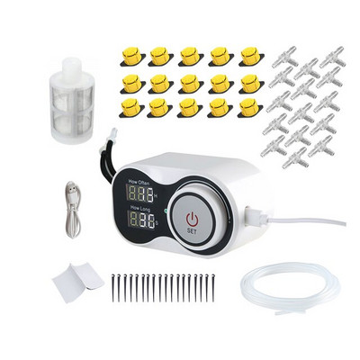 Έξυπνο σύστημα στάγδην άρδευσης Αυτόματο χρονοδιακόπτη Συσκευή ποτίσματος Ελεγκτής αντλίας νερού κήπου για λουλούδι σε γλάστρα