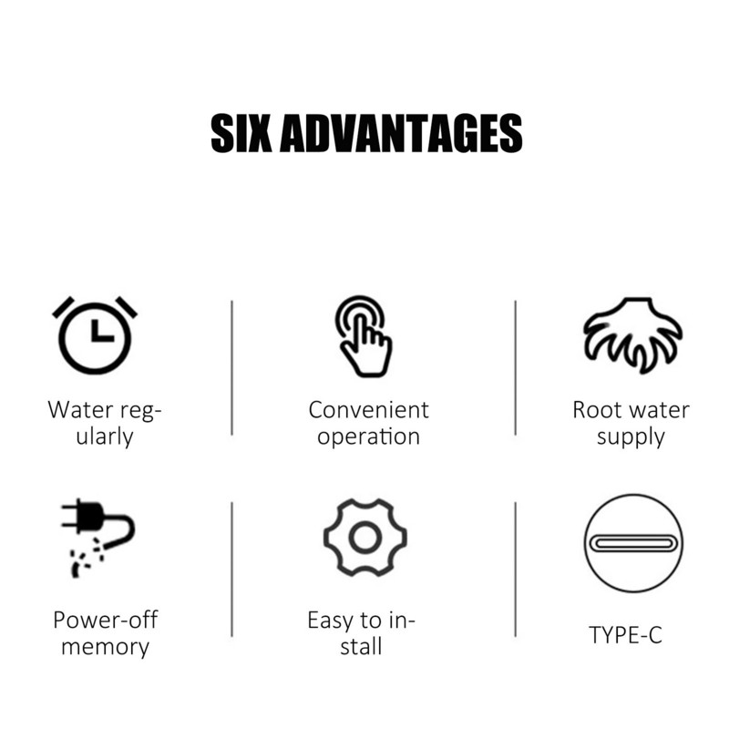 Έξυπνο σύστημα στάγδην άρδευσης Αυτόματο χρονοδιακόπτη Συσκευή ποτίσματος Ελεγκτής αντλίας νερού κήπου για λουλούδι σε γλάστρα