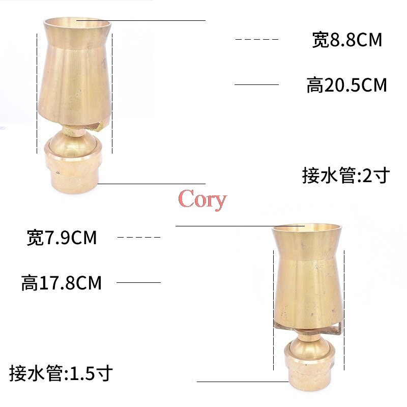 1 ΤΕΜ. Ακροφύσιο κεριού πύργος τοπίου πισίνας από ορείχαλκο/ανοξείδωτο ατσάλι Ακροφύσιο κέδρου 1/2" 3/4" 1" 1,2" 1,5" 2"