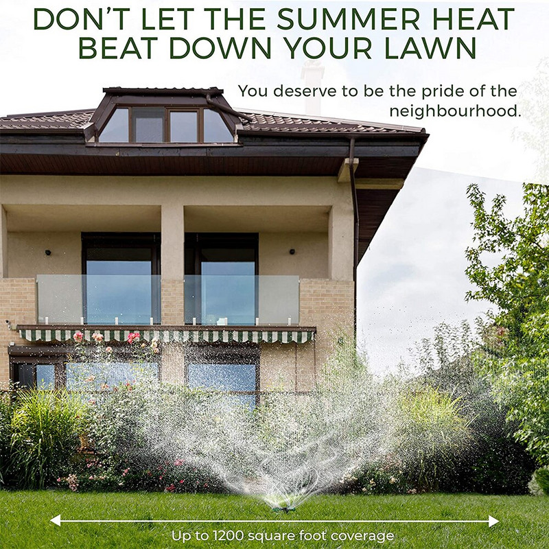 Αυτόματος περιστρεφόμενος ψεκαστήρας άρδευσης 36 μονάδων Γωνιακά ακροφύσια ψεκασμού Σύστημα νερού γκαζόν Ψεκαστήρας μεγάλης επιφάνειας με προσαρμογέα σύνδεσης σωλήνα