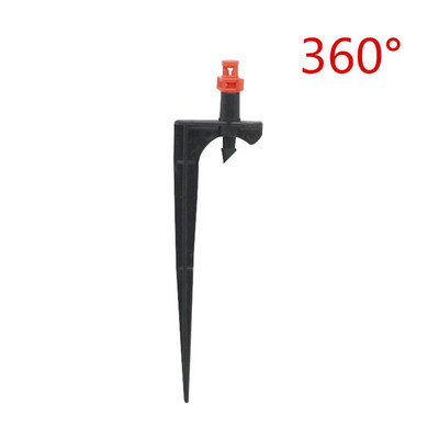 100 σετ Κιτ ψεκαστήρα με αιχμηρή ομίχλη 90/180/360 μοιρών Ακροφύσια ψεκασμού 10,5/14 εκ. Εργαλείο άρδευσης κήπου με ράβδο αγκαθωτή ράβδου