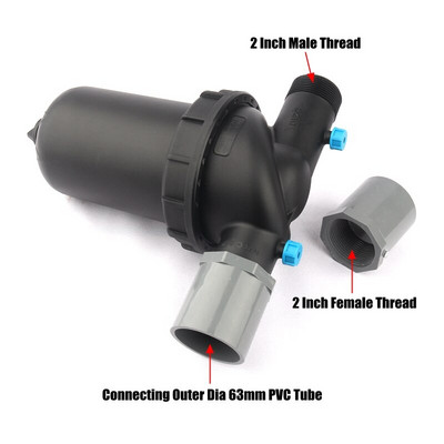 1,5 2 ιντσών (50 63 mm) 120 Mesh 130 Micron T Τύπος διχτυωτό φίλτρο οθόνης Γεωργικό στάγδην άρδευση Προσαρμογέας αντλίας νερού δεξαμενής ενυδρείου